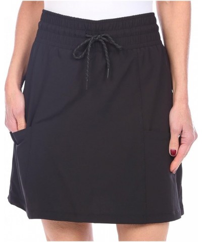 Women's Quick Drying Woven Ripstop Skort with Bike Short and Pockets Ripstop Zip Black $12.43 Skorts