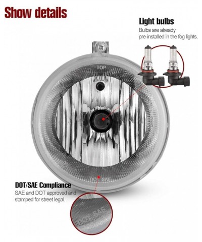 Fog Lights Fit For 05-09 Dodge Dakota, 07-09 Dodge Durango/Chrysler 300 SRT8/Chrysler Aspen, 06-10 Jeep Commander, 05-10 Jeep...