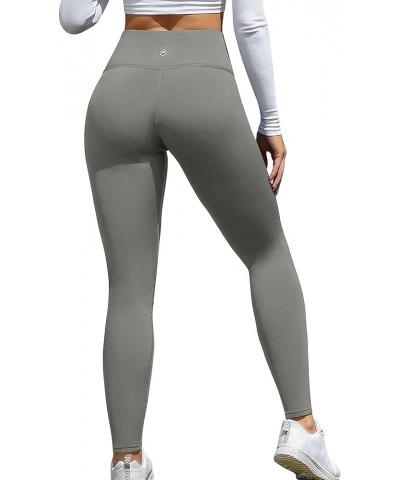 Women's Fleece Lined Leggings Faux Leather High Waisted Yoga Pants Warm Workout Tights with Pockets /Grey $8.54 Leggings