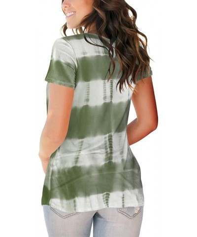 Womens Tops V Neck Tee Casual Short Sleeve and Long Sleeve T Shirts B3 Printed Army Green $12.82 T-Shirts