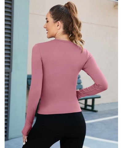 Women Workout Shirts 1/2/3 Pack Athletic Compression Tee Dry Fit Yoga Gym Basic Tops B1_2 Pack_black&grey-pink_long Sleeve $1...