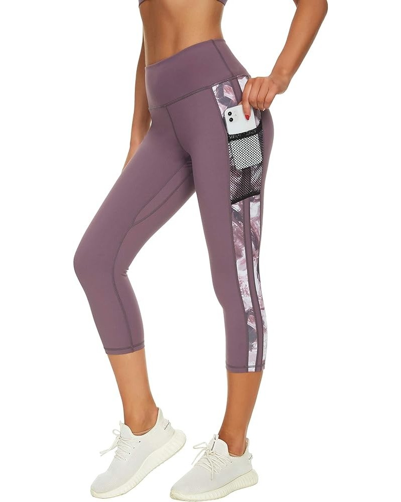 Women's Capri Yoga Pants Exercise Running Workout Leggings with Pockets 1863 $15.38 Leggings