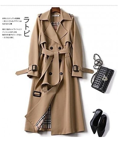 UKTZFBCTW Autumn Long Women Trench Lace Up Waist Casual Solid V Neck Overcoat Long Sleeve Windbreaker Female Trench 14 $25.74...