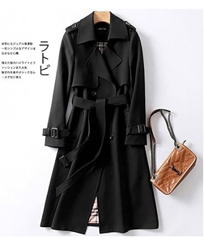 UKTZFBCTW Autumn Long Women Trench Lace Up Waist Casual Solid V Neck Overcoat Long Sleeve Windbreaker Female Trench 14 $25.74...