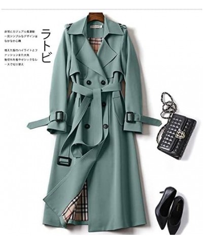 UKTZFBCTW Autumn Long Women Trench Lace Up Waist Casual Solid V Neck Overcoat Long Sleeve Windbreaker Female Trench 14 $25.74...