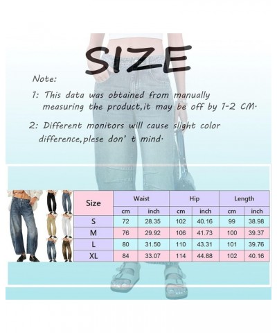 Wide Leg Barrel Jeans for Women,Women's Baggy Jeans Barrel Horseshoe Boyfriend Cropped Raw Hem Denim Pants with Pocket White ...