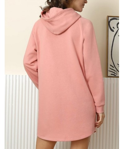 Casual Long Hoodies Long Sleeve Pullover Drawstring Basic Hooded Long Sweatshirts Dress Top for Womens with Plus Size Cwohol1...