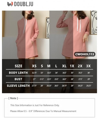 Casual Long Hoodies Long Sleeve Pullover Drawstring Basic Hooded Long Sweatshirts Dress Top for Womens with Plus Size Cwohol1...