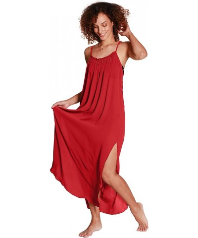 Women’s Summer Maxi Dress, Beach Chiffon Sundress, Swimwear Bathing Suit Cover Up Red $10.99 Swimsuits