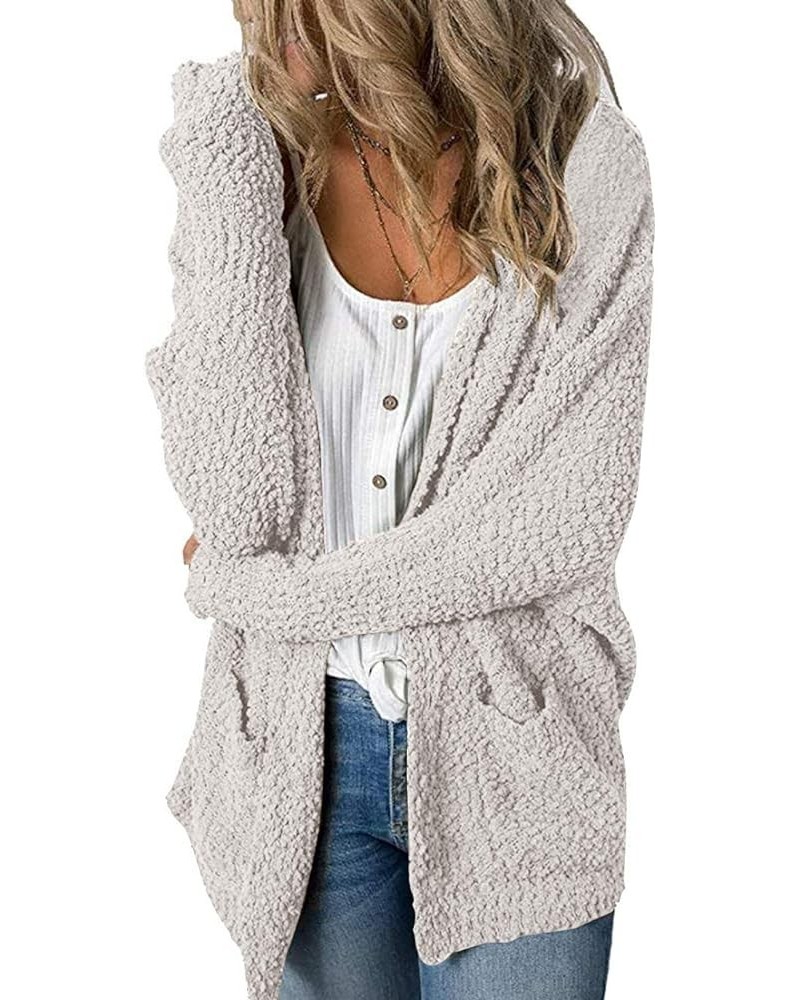 Women's Long Sleeve Soft Chunky Knit Sweater Open Front Cardigans Outwear Coat Bat Off White $23.91 Sweaters