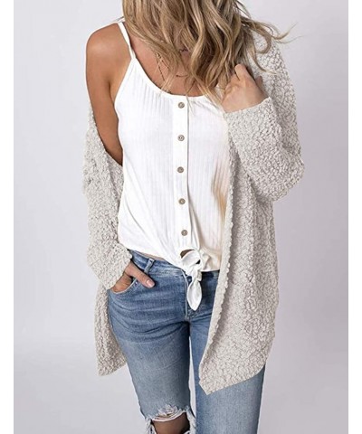 Women's Long Sleeve Soft Chunky Knit Sweater Open Front Cardigans Outwear Coat Bat Off White $23.91 Sweaters