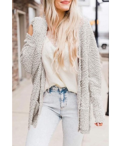 Women's Long Sleeve Soft Chunky Knit Sweater Open Front Cardigans Outwear Coat Bat Off White $23.91 Sweaters