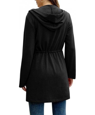 Women's Casual Tunic Zip Up Hoodies Sweatshirts Long Fleece Jacket Cardigan Coat Black $26.99 Hoodies & Sweatshirts