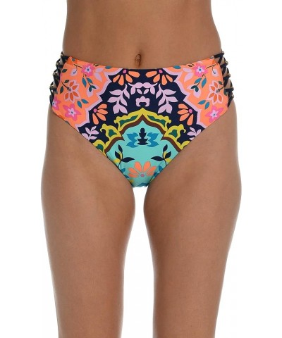 Women's Standard High Waist Pant Bikini Swimsuit Bottom Multi//Flora-block $37.41 Swimsuits