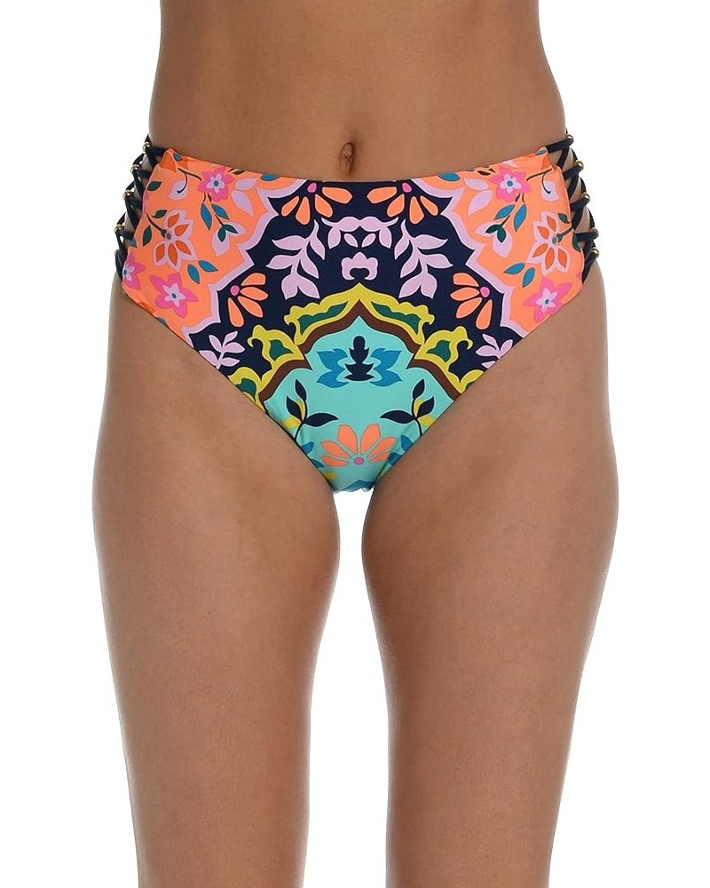 Women's Standard High Waist Pant Bikini Swimsuit Bottom Multi//Flora-block $37.41 Swimsuits