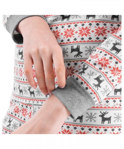 Women's Micro Waffle Premium Thermal Set Fair Isle White $13.49 Underwear