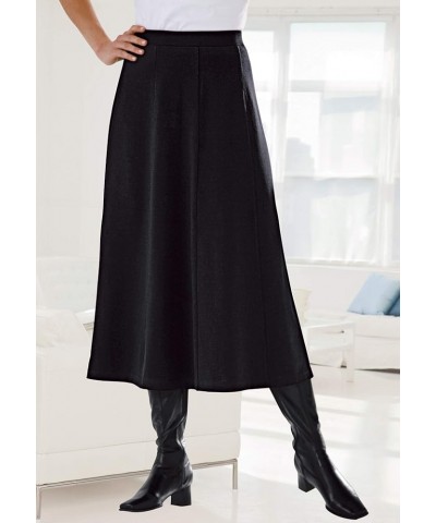 Women's Plus Size Ponte Knit A-Line Skirt Heather Charcoal $17.60 Skirts