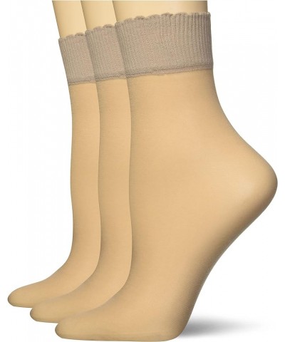 Women's 3 Pair Pack Sheer Anklet Nude $8.25 Socks