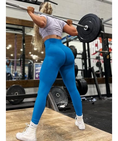 Women's Scrunch Butt Lifting Leggings High Waisted Booty Yoga Pants Seamless Workout Gym Leggings 2 Upgrade Seamless-blue $15...