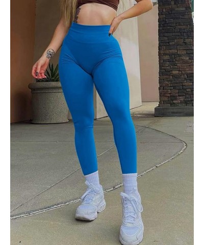 Women's Scrunch Butt Lifting Leggings High Waisted Booty Yoga Pants Seamless Workout Gym Leggings 2 Upgrade Seamless-blue $15...