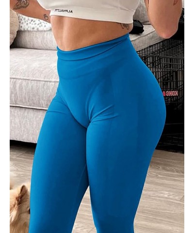 Women's Scrunch Butt Lifting Leggings High Waisted Booty Yoga Pants Seamless Workout Gym Leggings 2 Upgrade Seamless-blue $15...