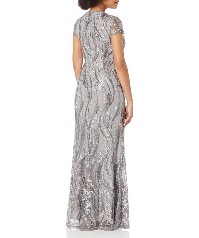 Women's Sequin Embroidery Gown Silver Multi $46.61 Dresses