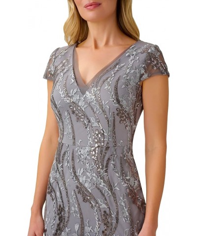 Women's Sequin Embroidery Gown Silver Multi $46.61 Dresses