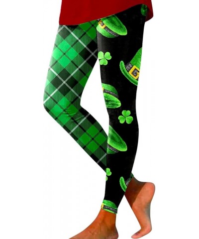 St Patricks Day Workout Leggings for Women Girls Irish Printed Gym Tummy Control High Waisted Activewear Yoga Pants Trousers ...