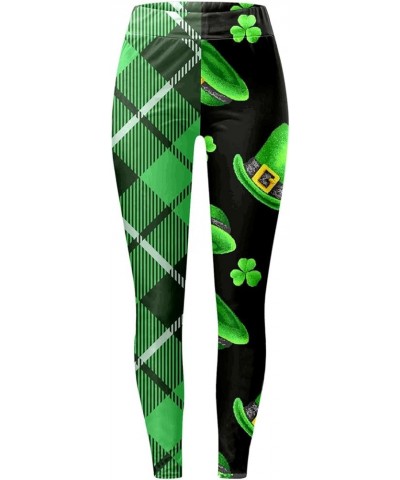 St Patricks Day Workout Leggings for Women Girls Irish Printed Gym Tummy Control High Waisted Activewear Yoga Pants Trousers ...