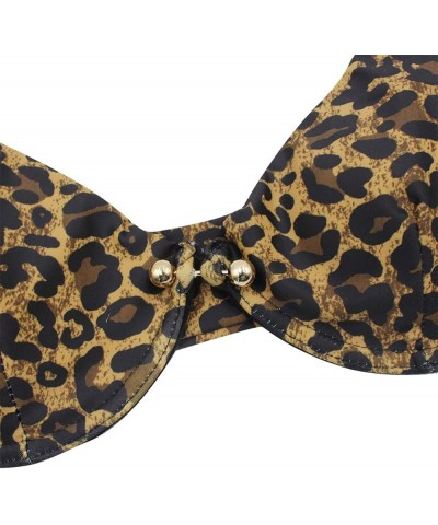 Women's Sexy Metal Chain Strap Bikini Set 2 Piece Swimsuit Bathing Suit Leopard $20.04 Swimsuits