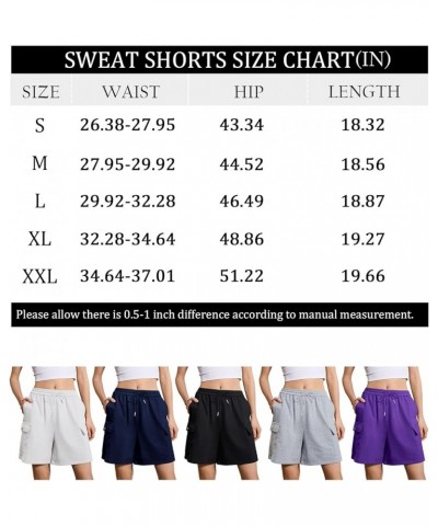 Women's Bermuda Shorts Sweat Shorts Knee Length Comfy Cotton Long Shorts with 4 Pockets for Summer Casual Hiking Grey $14.74 ...