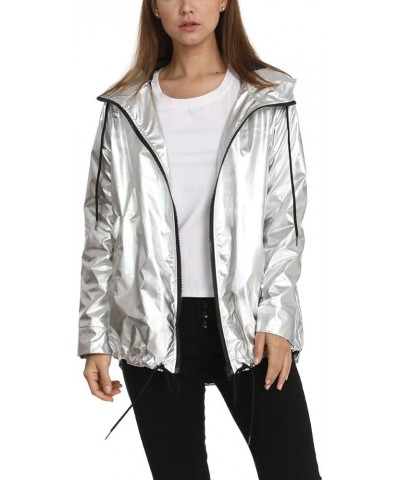 womens Windbreaker Silver $23.46 Coats