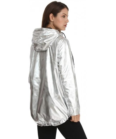 womens Windbreaker Silver $23.46 Coats