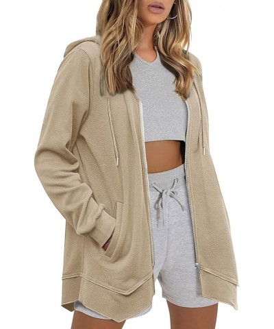 Women's Zip Up Hoodie Lightweight Hooded Sweatshirts Casual Hoodies with Pockets Beige $22.03 Hoodies & Sweatshirts