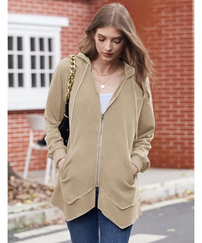 Women's Zip Up Hoodie Lightweight Hooded Sweatshirts Casual Hoodies with Pockets Beige $22.03 Hoodies & Sweatshirts