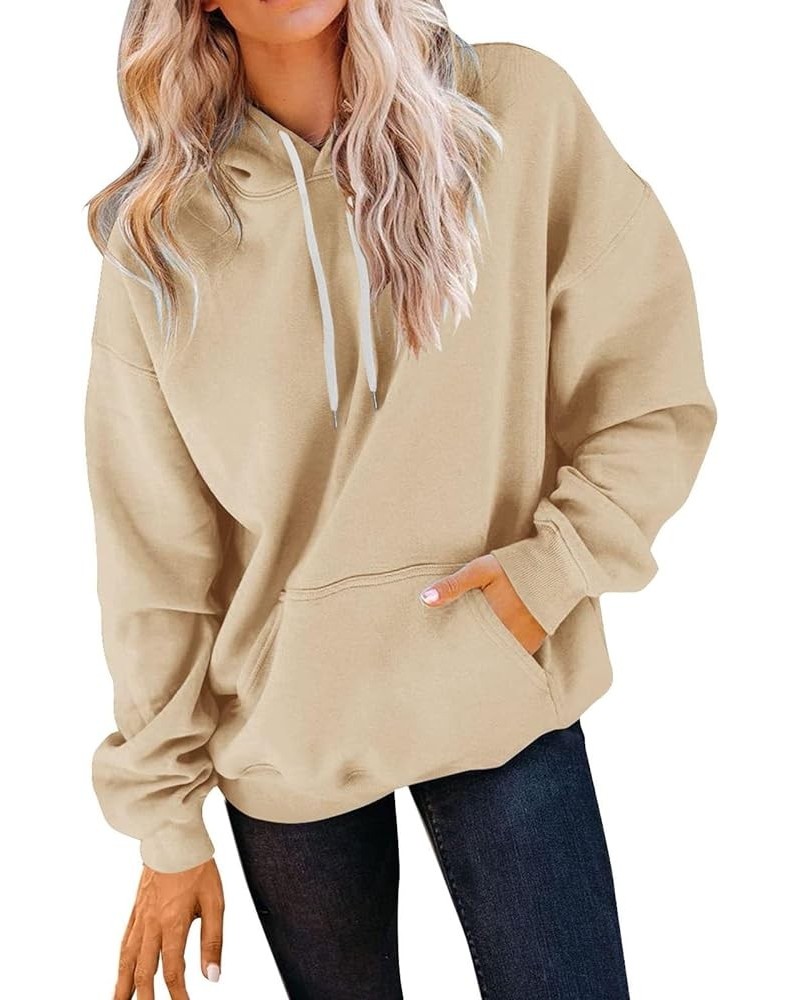 Womens Oversized Sweatshirt Gradient Color Hoodies Long Sleeve Sweaters Pullover Fall Clothes with Pocket A1-beige $4.20 Hood...