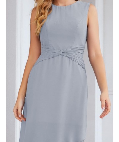 Mother of The Bride Dress - Elegant Chiffon A-Line Two Piece Dress for Formal Occasion Powder Blue $44.55 Dresses