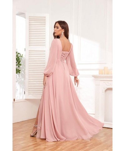 Puffy Long Sleeve Prom Dresses for Women Ball Gown with Slit V Neck Evening Gowns with Pockets YG253 Grey $32.99 Dresses