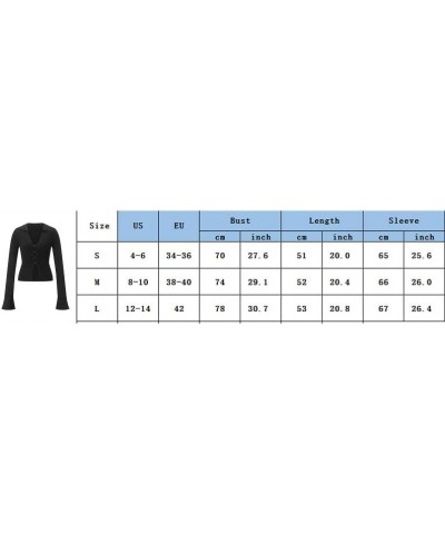 Women's Autumn Slim Knitwear, Solid Color Long Sleeve V-Neck Single Breasted Show Navel Cropped Cardigan 01- Green $9.66 Swea...