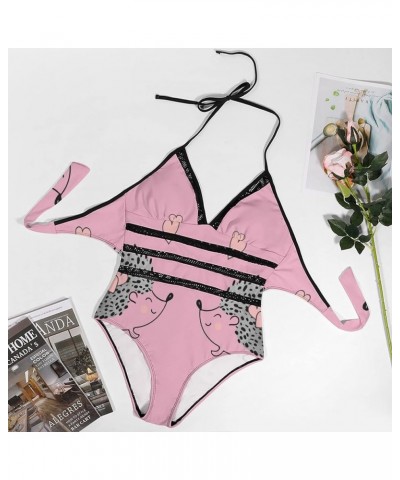 Women One-Piece Halter Bikini Padded Swimwear Tie Side Triangle Bathing Suit Multi 7 $13.03 Swimsuits