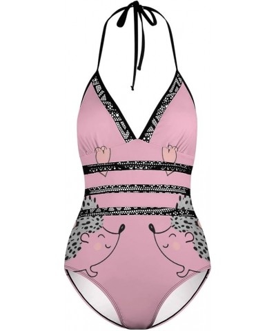 Women One-Piece Halter Bikini Padded Swimwear Tie Side Triangle Bathing Suit Multi 7 $13.03 Swimsuits