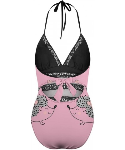 Women One-Piece Halter Bikini Padded Swimwear Tie Side Triangle Bathing Suit Multi 7 $13.03 Swimsuits