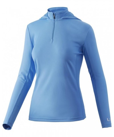 Women's Icon X Hoodie |UPF 50+ Long-Sleeve Fishing Shirt Small Azure Blue $31.34 Activewear