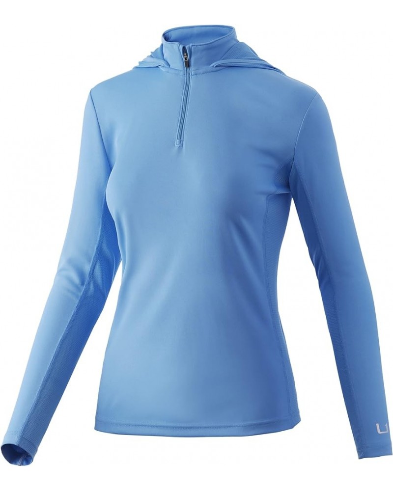 Women's Icon X Hoodie |UPF 50+ Long-Sleeve Fishing Shirt Small Azure Blue $31.34 Activewear