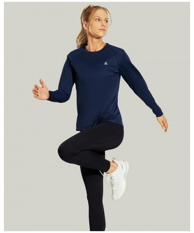 Women's Athletic Short/Long Sleeve T-Shirts UPF 50+ Sun Protection Quick Dry Workout Running Tops Moisture Wicking B-long Sle...