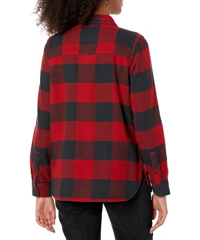 Women's Long Sleeve Madison Cotton Flannel Shirt Red/Black Buffalo Check $26.60 Blouses