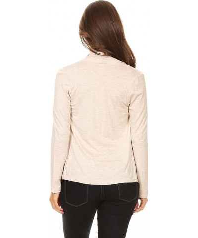 Women's Women's Solid Casual Comfy Long Sleeve Drape Open Front Cardigan Jacket S-3XL Hcd00003 Cream $10.32 Sweaters