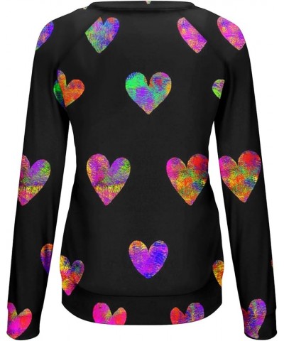 Valentines Day Gift Sweatshirt for Women Love Heart Graphic Long Sleeve Tunic Tops Crewneck Pullover Shirt Loose Blouses 2024...