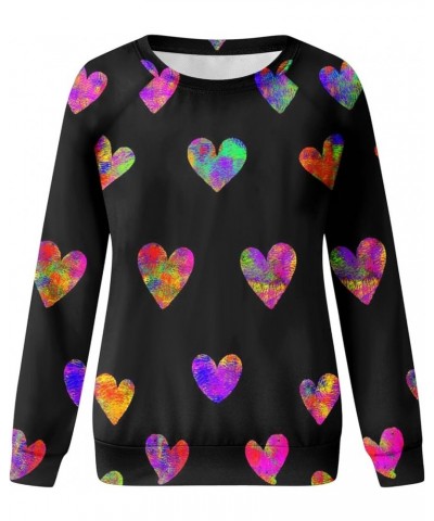 Valentines Day Gift Sweatshirt for Women Love Heart Graphic Long Sleeve Tunic Tops Crewneck Pullover Shirt Loose Blouses 2024...