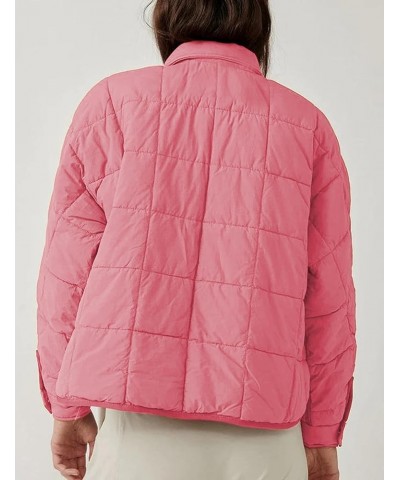 Womens Quilted Puffer Jacket Zip Up Lightweight Padded Coat Outwear Pink $23.92 Jackets